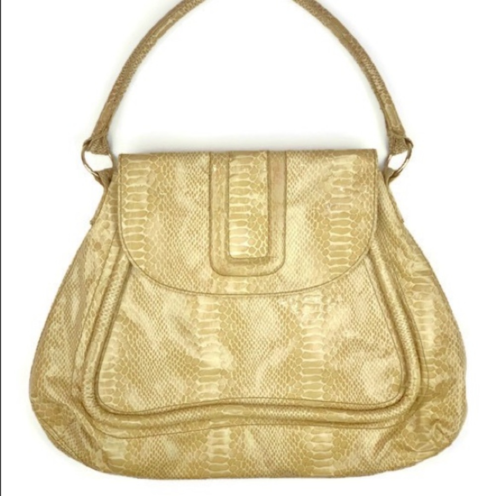 HOST PICK💫Light Gold Faux Snakeskin Handbag